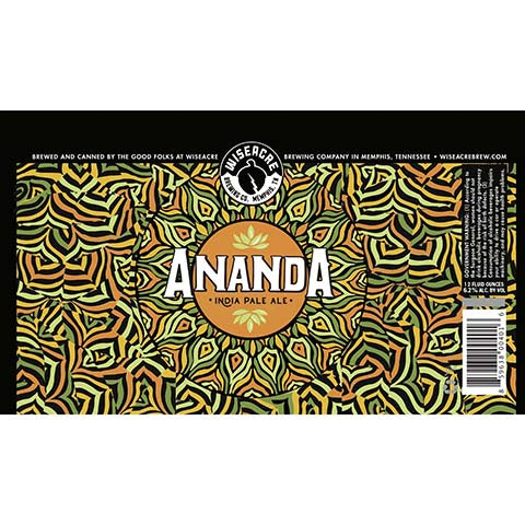 Wiseacre Ananda IPA by Wiseacre Brewing Co, beer label