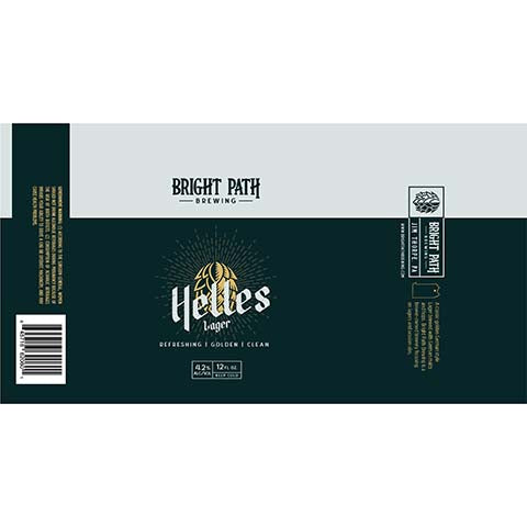 Bright Path Helles Lager by Bright Path Brewing, beer label