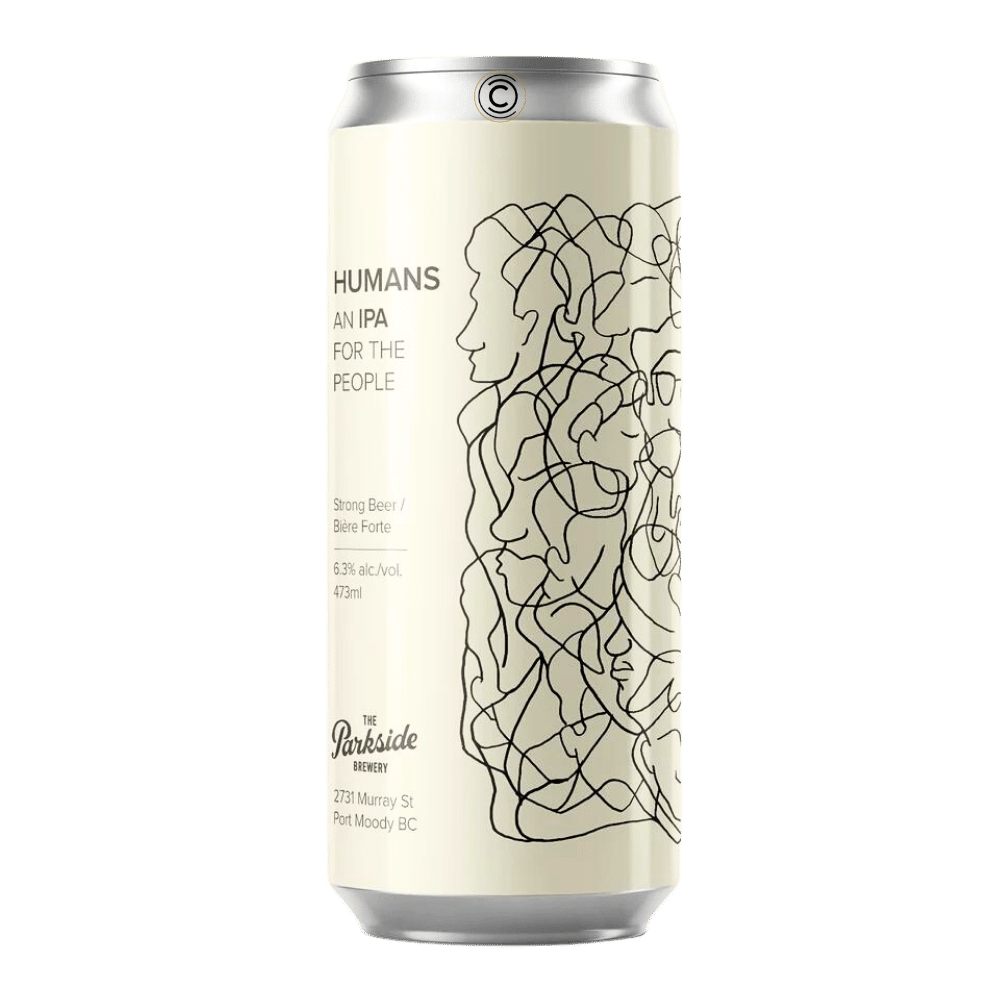Humans - An IPA for the People Hazy IPA by The Parkside Brewery, beer label