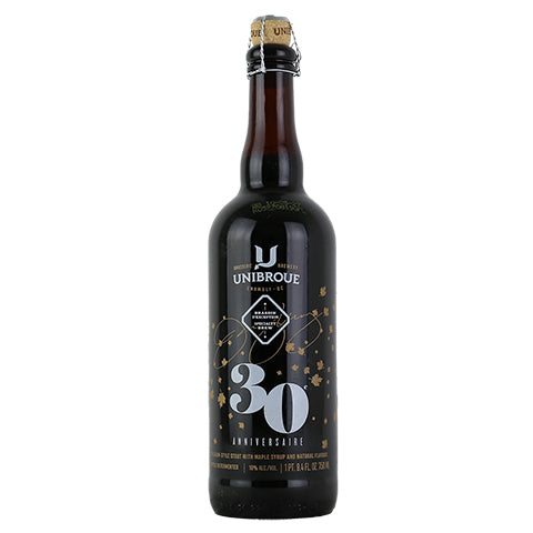Unibroue 30 Anniversaire Belgian Stout by Unibroue, beer label