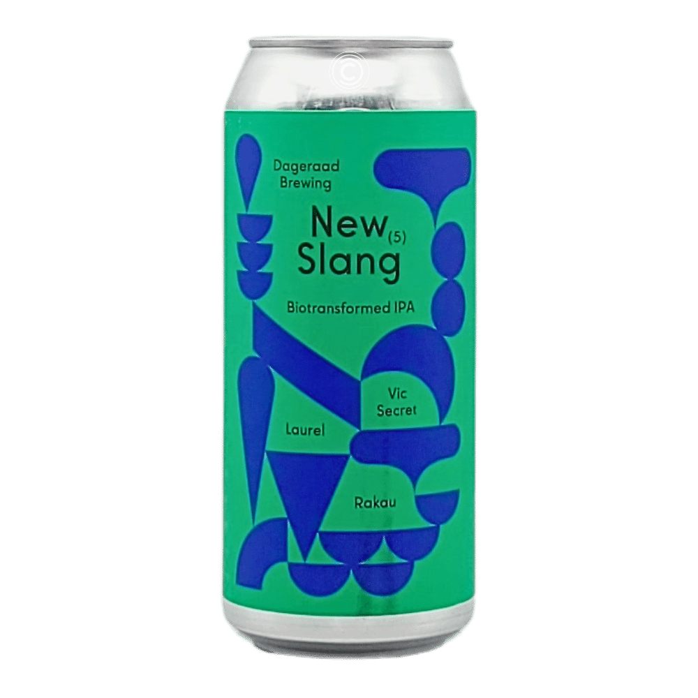 New Slang 5 Biotransformed IPA by Dageraad Brewing, beer label