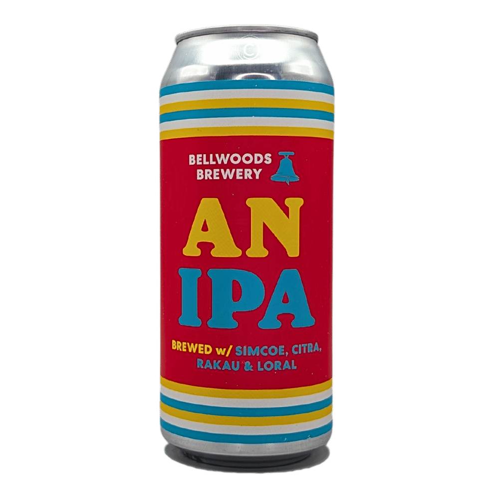 An IPA (Simcoe, Citra, Rakau & Loral) Hazy IPA by Bellwoods Brewery, beer label