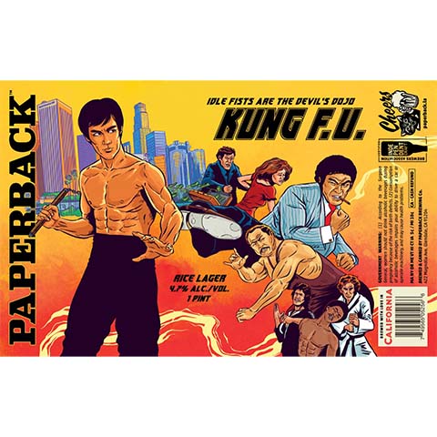 Paperback Kung F.U. Lager by Paperback Brewing Co., beer label
