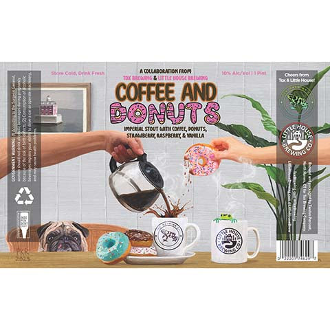 Tox Coffee and Donuts Imperial Stout by Tox Brewing Company, beer label