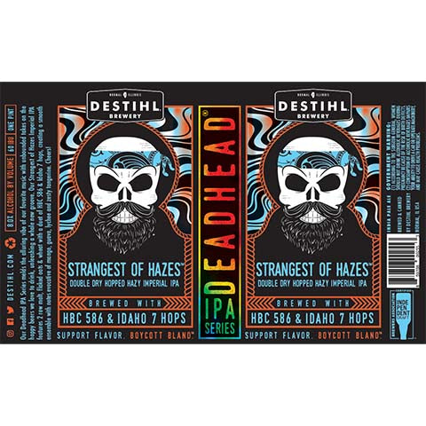Destihl Strangest Of Hazes DDH Hazy Imperial IPA by Destihl Brewery, beer label