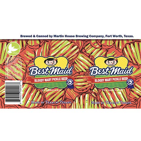 Martin House Best Maid Bloody Mary Pickle Beer by Martin House Brewing Company, beer label