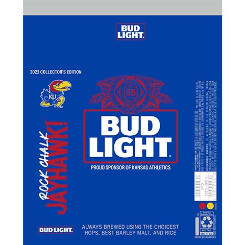 Bud Light Rock Chalk Jayhawk! by Anheuser-Busch, beer label