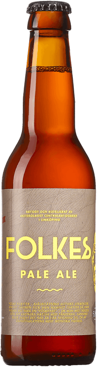 Folkes Pale Ale by Aktiebolaget Centralbryggeriet i Linköping, beer label