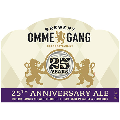 Ommegang 25th Anniversary Ale by Ommegang, beer label