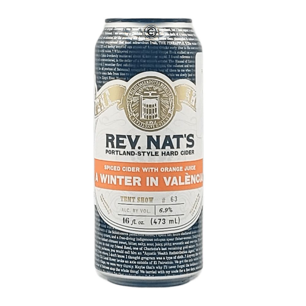 A Winter in Valencia by Reverend Nat's Hard Cider, beer label