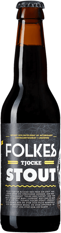 Folkes Tjocke by Aktiebolaget Centralbryggeriet i Linköping, beer label