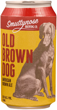 Old Brown Dog by Smuttynose Brewing Co, beer label