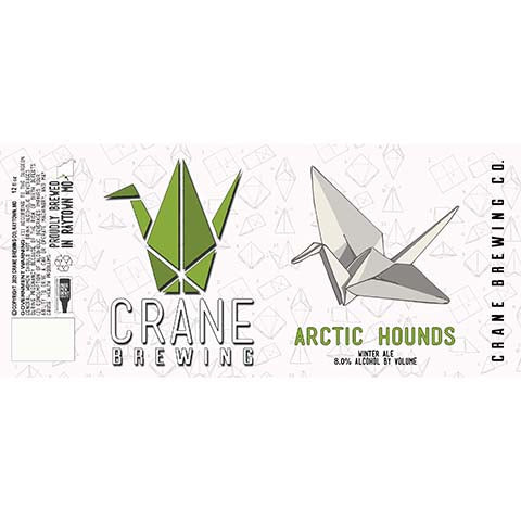 Crane Arctic Hounds Winter Ale by Crane Brewing Company, beer label