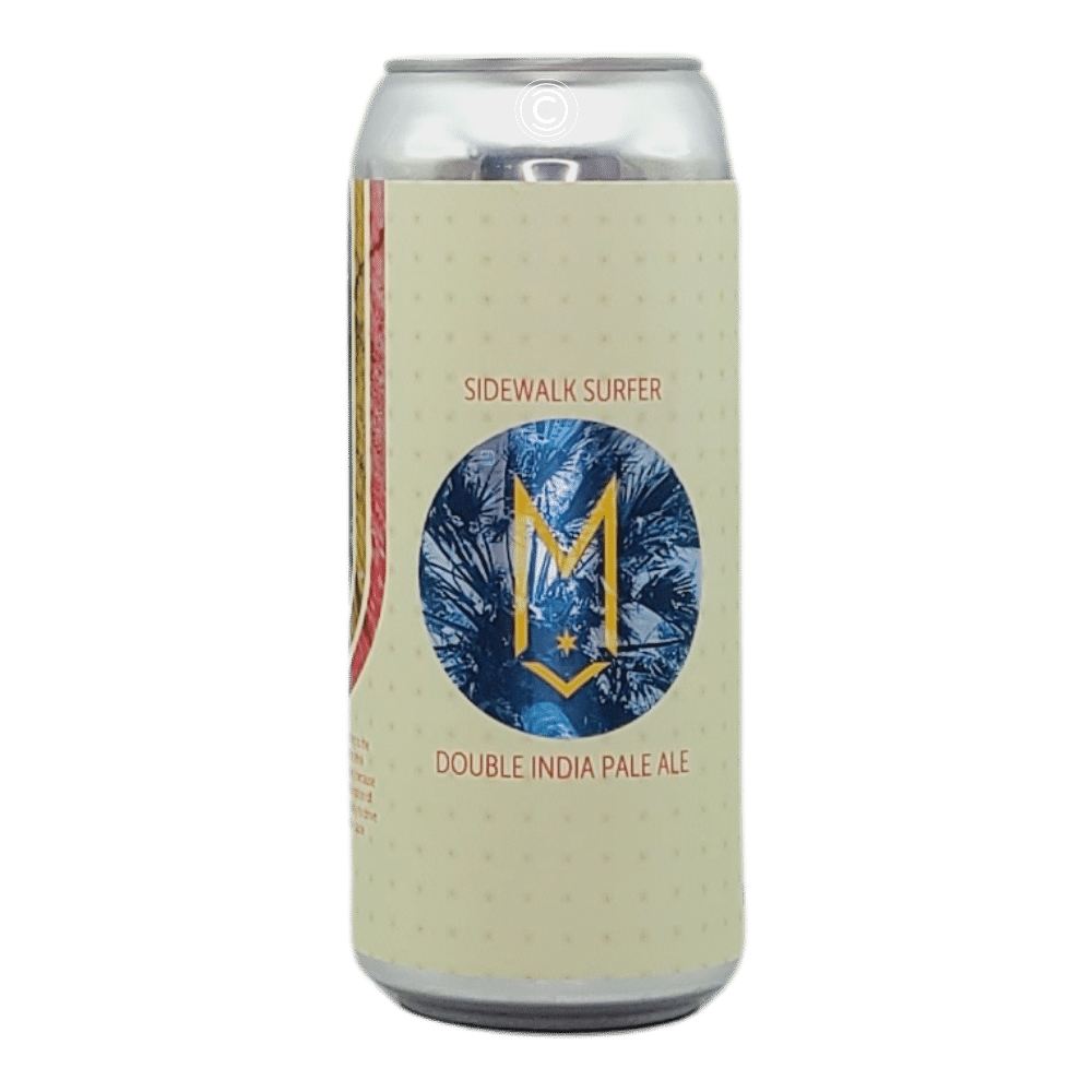 Sidewalk Surfer Imperial West Coast IPA by Maplewood Brewing Company, beer label