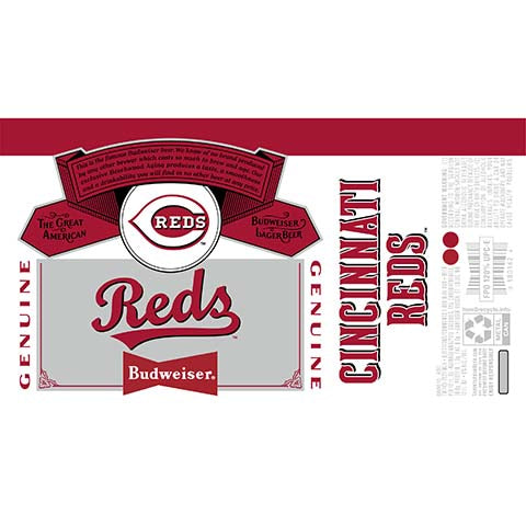 Budweiser Cincinnati Reds by Anheuser-Busch, beer label