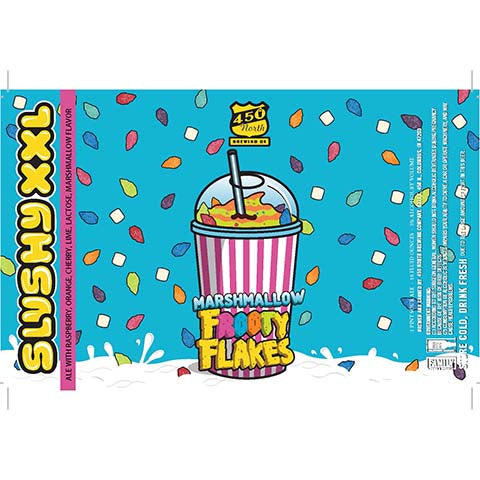 450 North Marshmallow Frooty Flakes Slushy XXL Sour Ale by 450 North Brewing Company, beer label