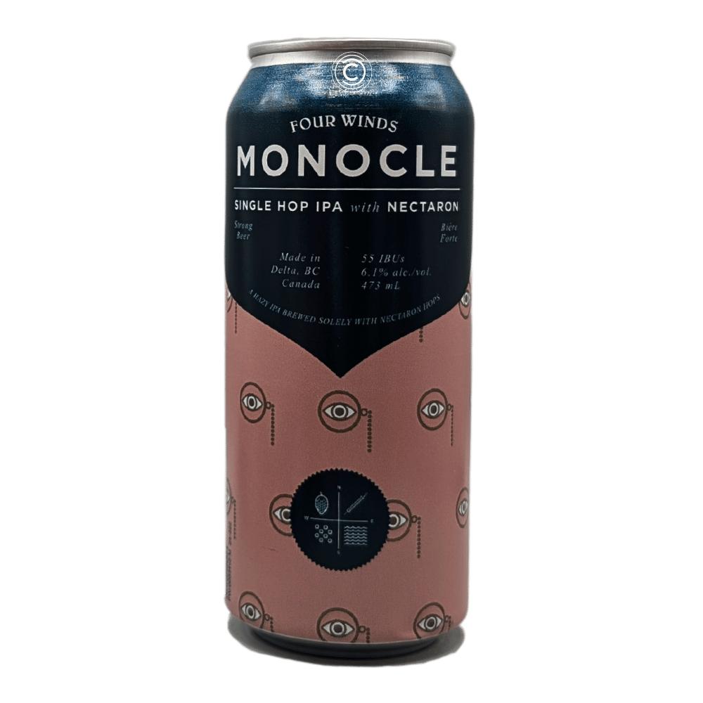Brewing Co. Monocle Single Hop IPA with Nectaron Hazy IPA by Four Winds Brewing, beer label