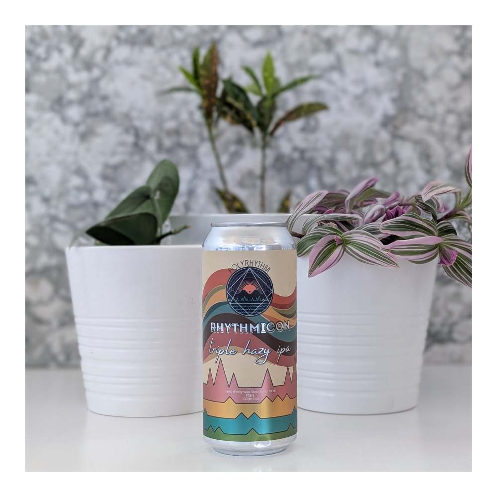 Rhythmicon Triple Hazy IPA by Polyrhythm Brewing, beer label