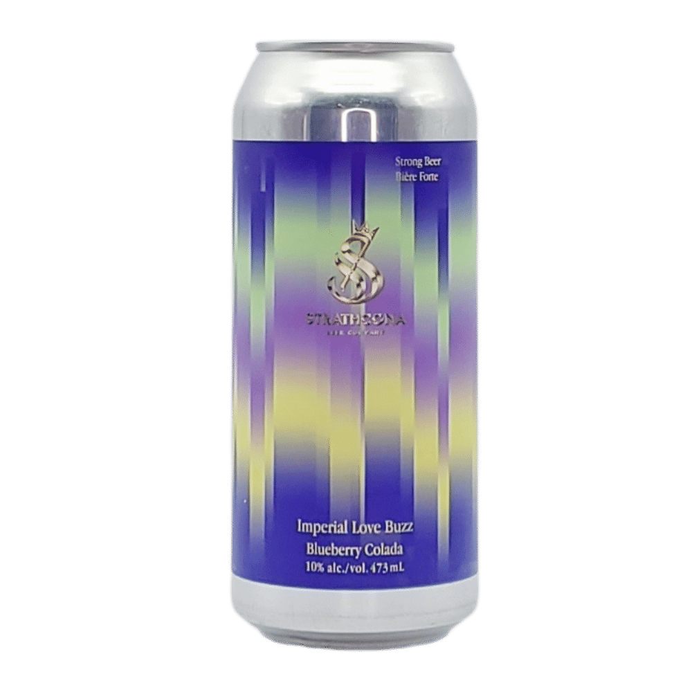 Imperial Love Buzz - Blueberry Colada Sour by Strathcona Beer Company, beer label