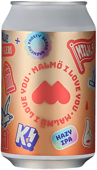 x Frosty Beard Malmö I Love You by Hyllie Bryggeri, beer label