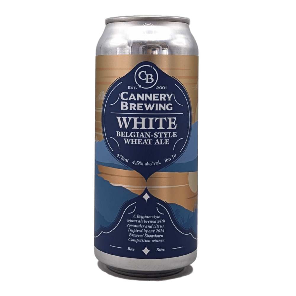 White Belgian-Style Wheat Ale by Cannery Brewing, beer label