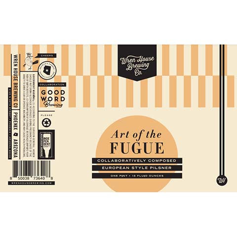 Wren House Art of the Fugue Pilsner by Wren House Brewing Company, beer label