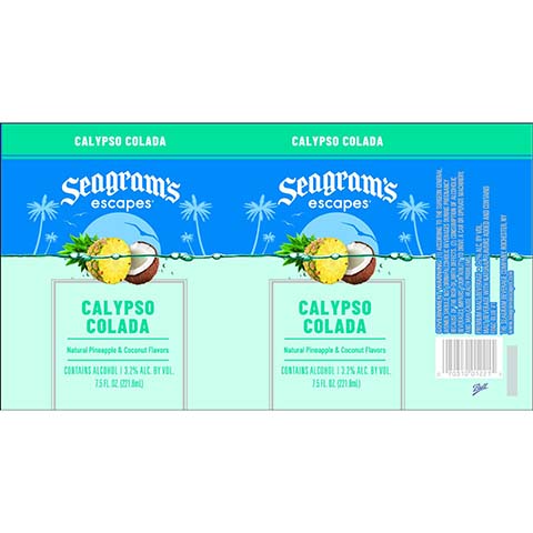 Seagram’s Calypso Colada by Seagram, beer label