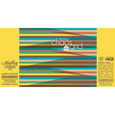 Modern Times Toasted Chaos Grid Imperial Stout by Modern Times Beer, beer label
