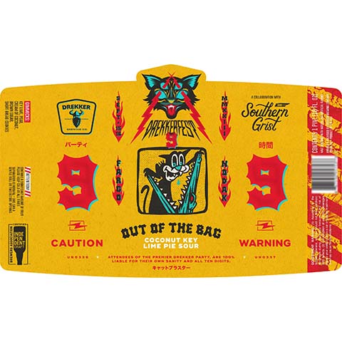 Drekker Out Of The Bag - DrekkerFest 9 Release Sour by Drekker Brewing Company, beer label