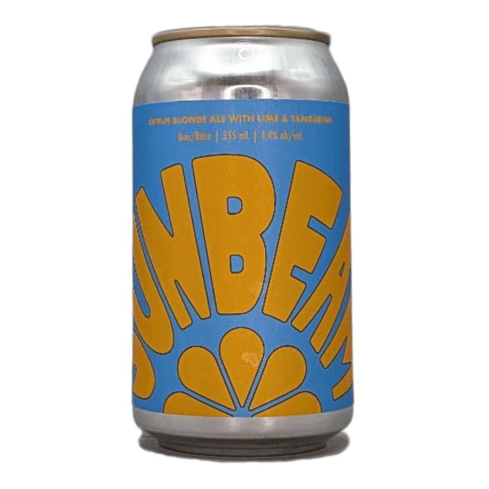 Sunbeam Citrus Blonde Ale with Lime & Tangerine by Cabin Brewing Company, beer label
