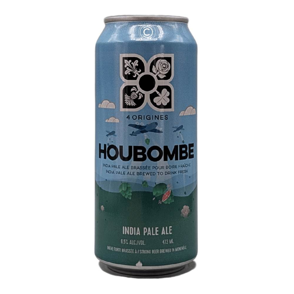 Houbombe American IPA by 4 Origines Microbrewery, beer label