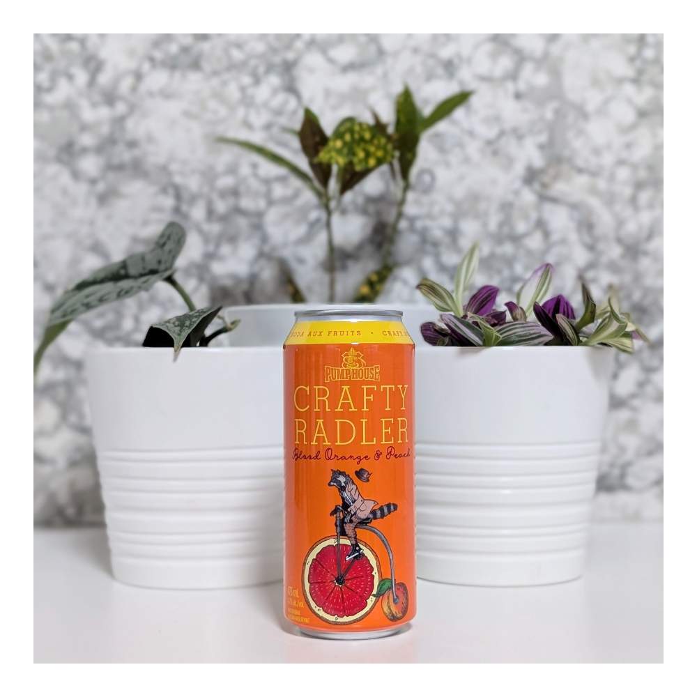 Crafty Radler Blood Orange & Peach by Pump House Brewery, beer label