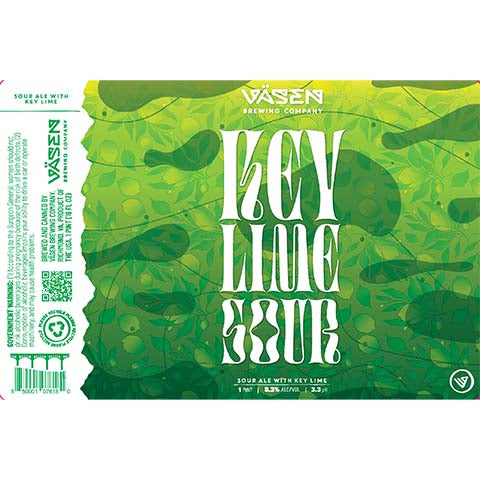 Vasen Key Lime Sour by Vasen Brewing Company, beer label