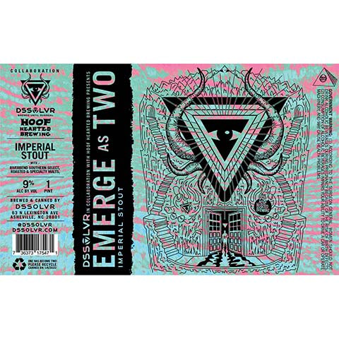 DSSOLVR Emerge As Two Imperial Stout by DSSOLVR, beer label