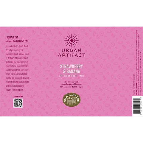 Urban Artifact Strawberry & Banana Fruit Tart Ale by Urban Artifact, beer label