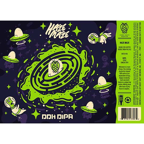 Night Shift Haze Maze DDH DIPA by Night Shift Brewing, beer label