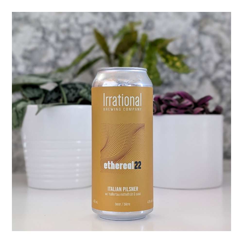 Exp. Ethereal 22: Italian Pilsner by Irrational Brewing Company, beer label