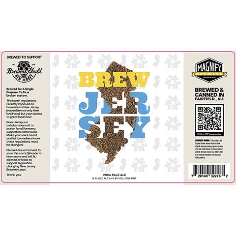 Magnify Brew Jersey IPA by Magnify Brewing Company, beer label