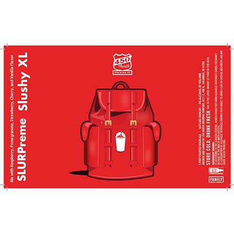 450 North SLURPreme Slushy XL Ale by 450 North Brewing Company, beer label