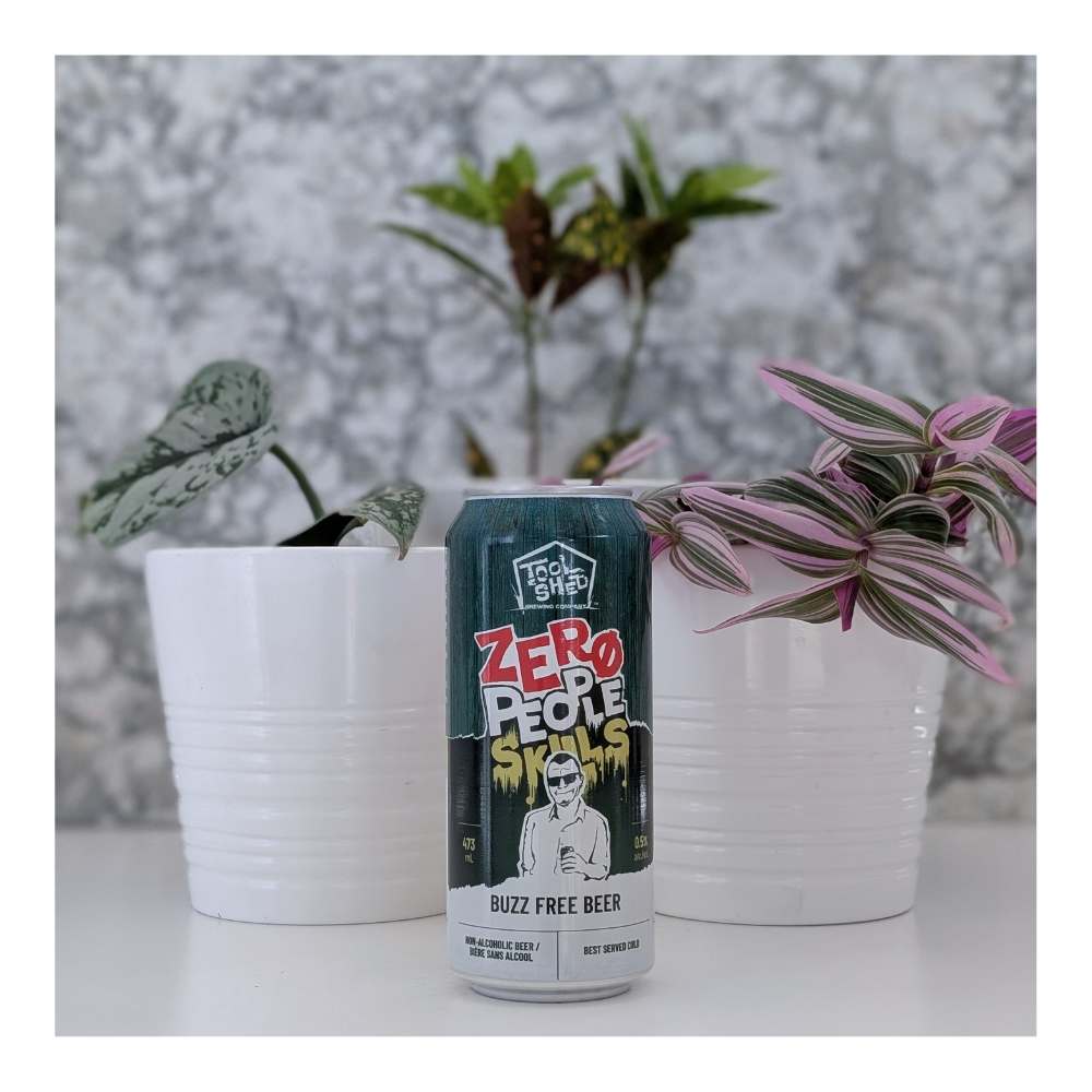 Tool Shed Brewing Company Zero People Skills Non-Alcoholic by Non-Alcoholic Beer, beer label