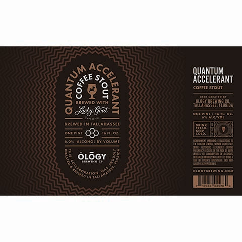 Ology Quantum Accelerant Coffee Stout by Ology Brewing Co, beer label