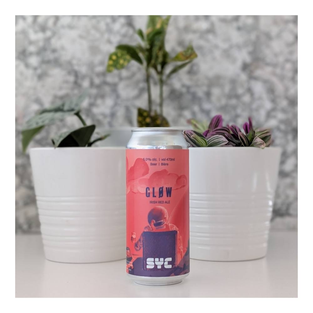 GLOW Irish Red Ale by SYC Brewing Co., beer label