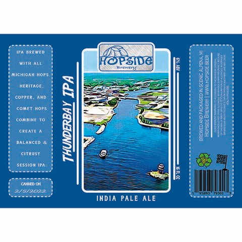 Hopside Thunderbay IPA by Hopside Brewing, beer label