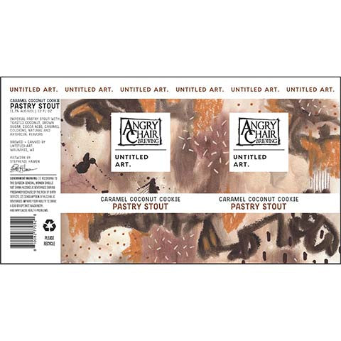 Untitled Art Caramel Coconut Cookie Imperial Pastry Stout by Untitled Art, beer label