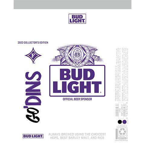 Bud Light Go'Dins by Anheuser-Busch, beer label