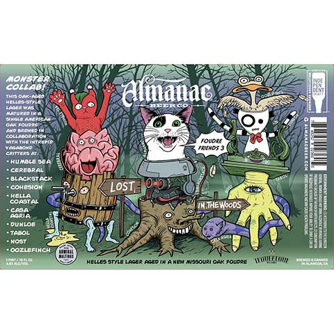 Almanac Foeder Friends 3 Helles Style Lager by Almanac Beer Company, beer label