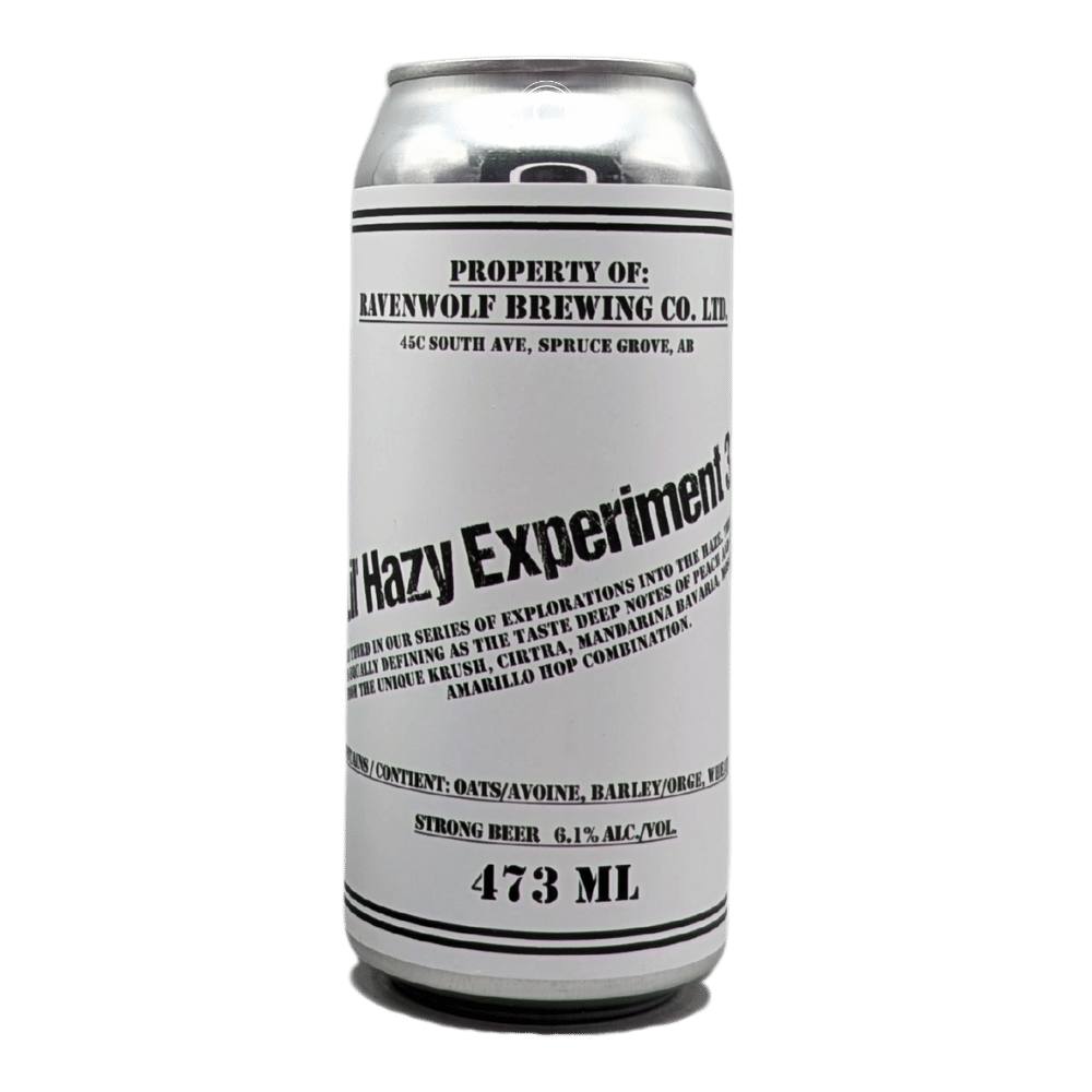 Lil' Hazy Experiment 3.0 Hazy IPA by RavenWolf Brewing Co., beer label