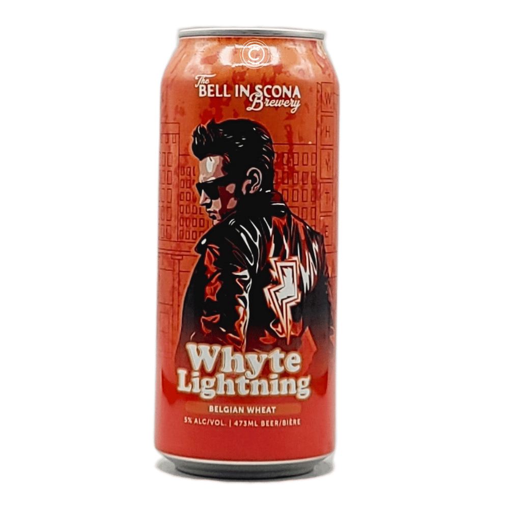 Whyte Lightning Witbier by The Bell In Scona Brewery, beer label