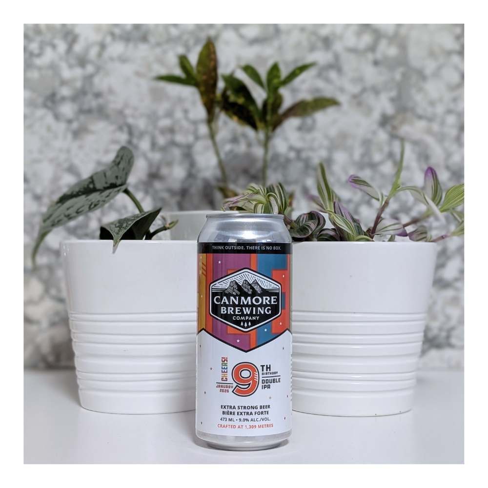 9th Birthday Double IPA by Canmore Brewing Company, beer label