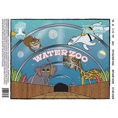 Tripping Animals Water Zoo TIPA by Tripping Animals Brewing Co., beer label